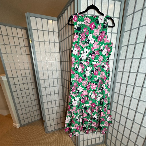 NWT J. Crew Green and Pink Floral Dress - Picture 4 of 4